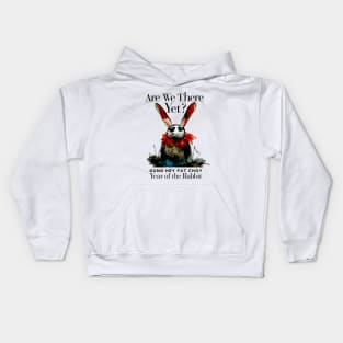 Chinese New Year, Year of the Rabbit 2023, Gung Hay Fat Choy No. 3 - Are We There Yet? Kids Hoodie